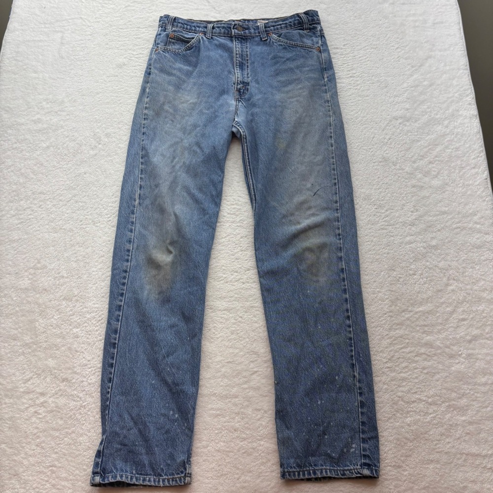 Vintage Levis 505 Orange Tab Jeans Mens 36x34 Medium Wash Straight Leg